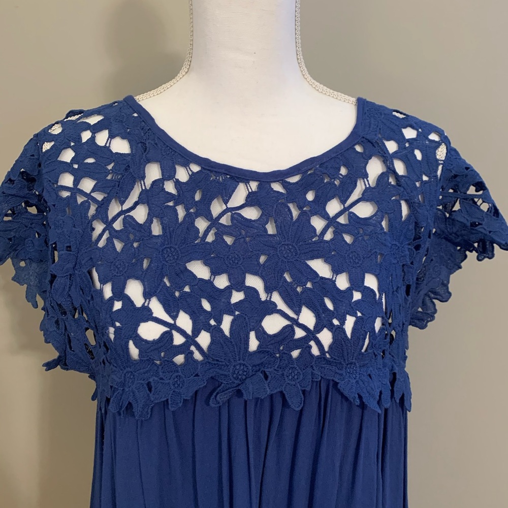 Blue asymmetrical dress